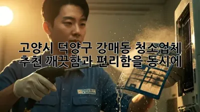 고양시 덕양구 강매동 청소업체 추천: 깨끗함과 편리함을 동시에!