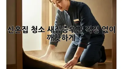 신혼집 청소, 새집증후군 걱정 없이 깨끗하게!